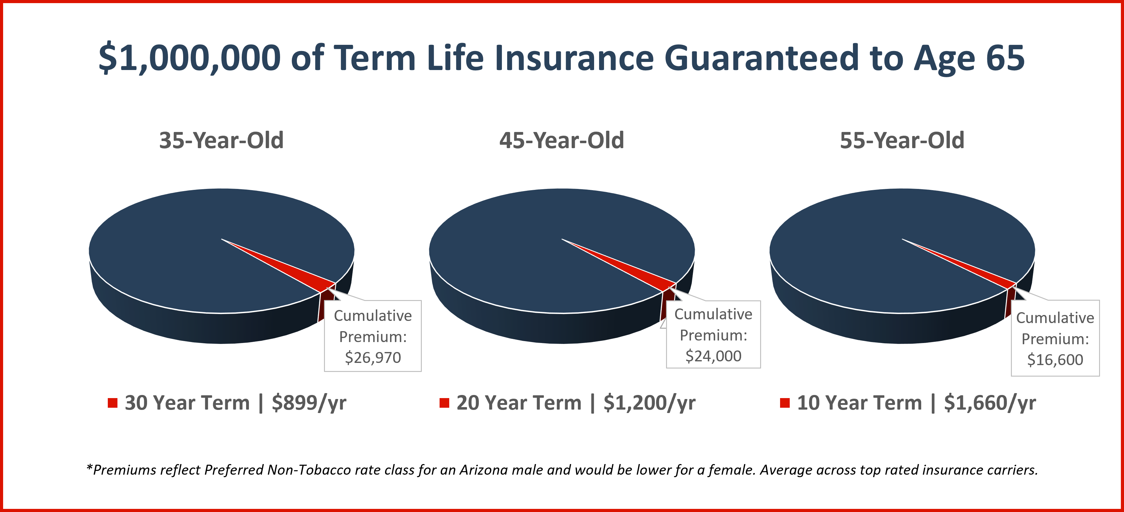 Term Life Insurance Pie Charts